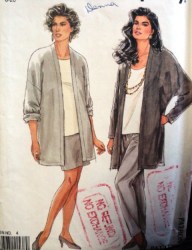7406 EZ LONGER OPEN JACKET,SKIRT,PANTS PATTERN 8-20